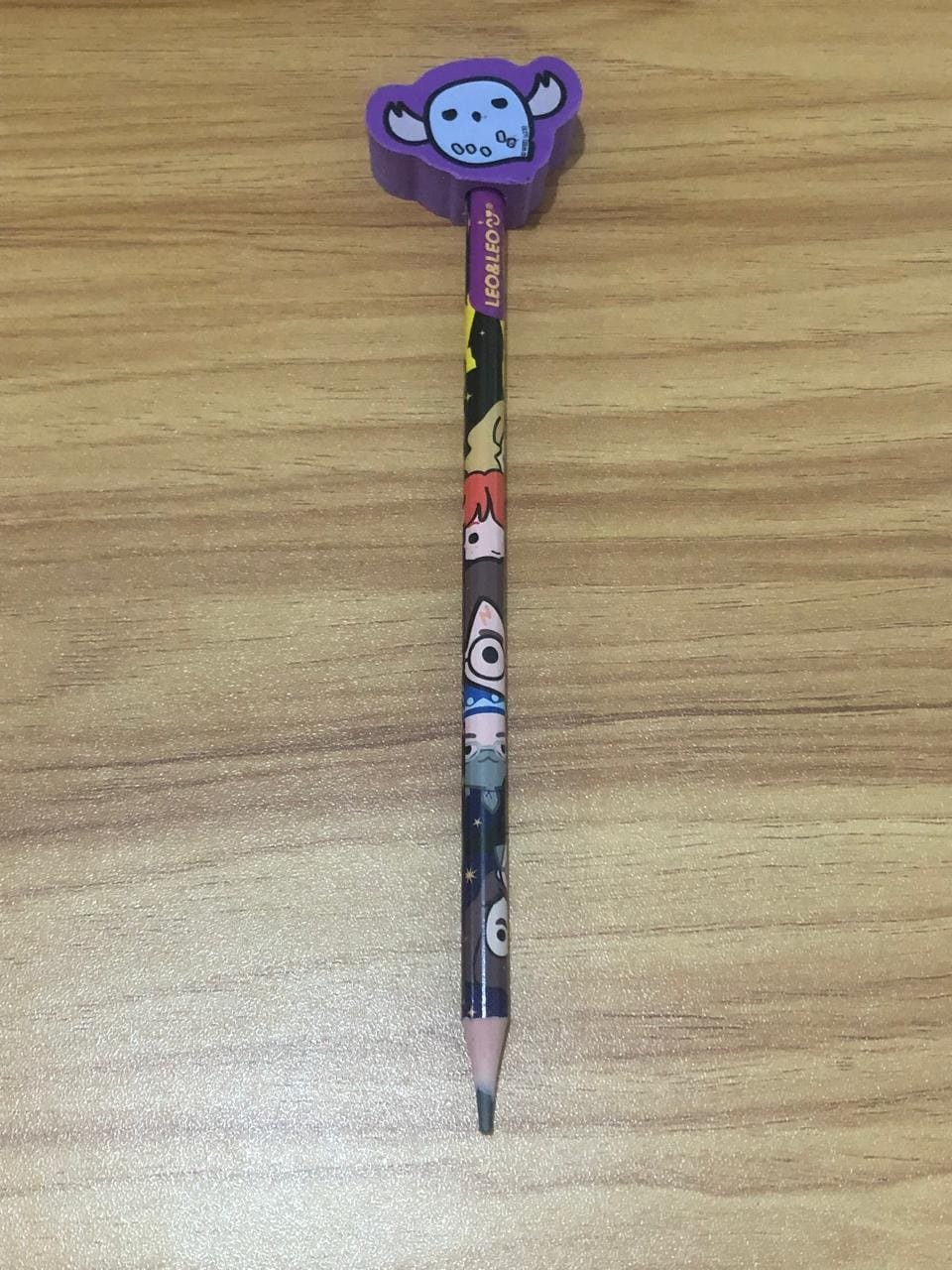 LÁPIS HB HARRY POTTER COM BORRACHA EDWIGES