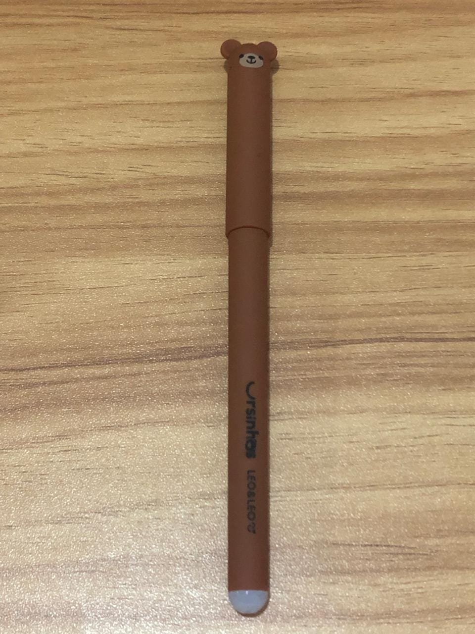 CANETA GEL APAGÁVEL URSO MARROM