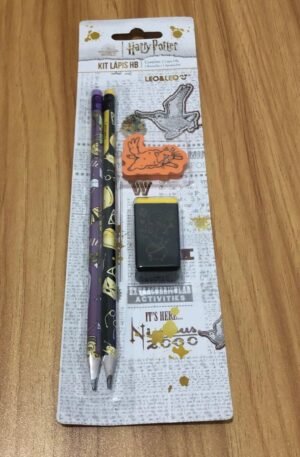 Kit Lápis Hb Harry Potter 2 Lapis -Apontador - Borracha - Leoeleo (1)