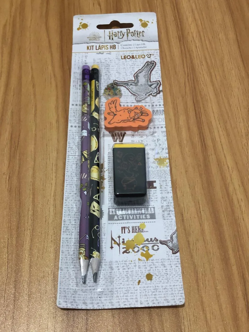 Kit Lápis Hb Harry Potter 2 Lapis -Apontador - Borracha - Leoeleo (1)