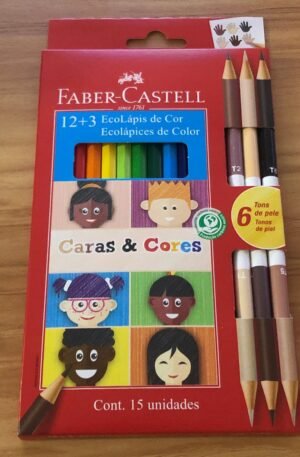 LÁPIS DE COR 12 + 6 TONS FABER CASTELL