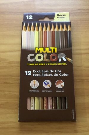LÁPIS DE COR MULTICOLOR 12 TONS DE PELE FABER CASTELL