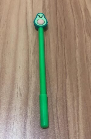 Caneta com Abacate na ponta caroço bege