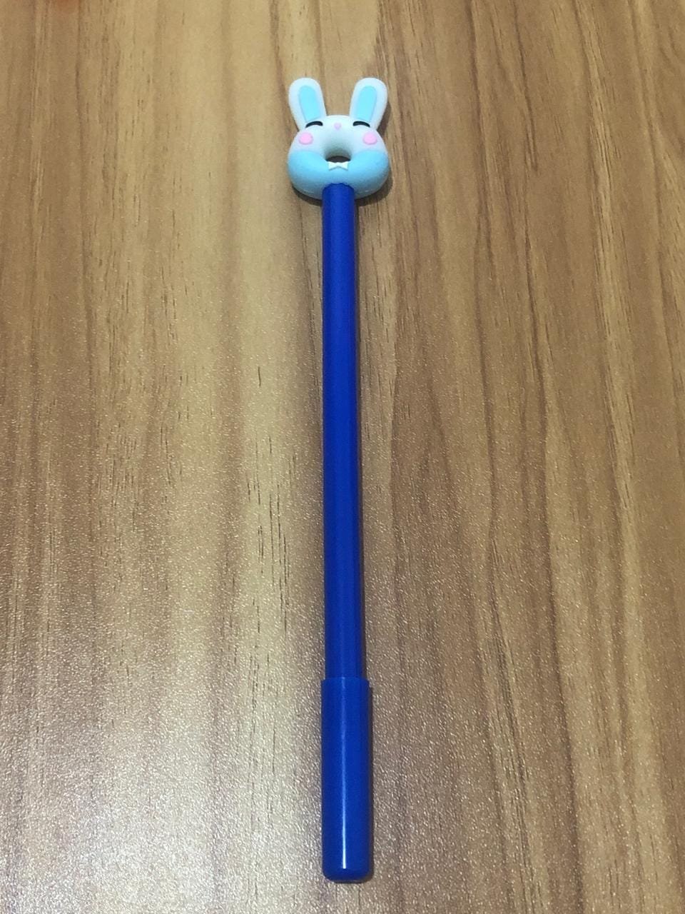 Caneta ponta Coelho formato Donuts azul/branco