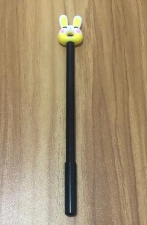 Caneta ponta Coelho formato Donuts amarelo/branco