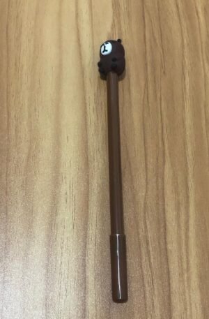 Caneta Marrom com Capivara na ponta