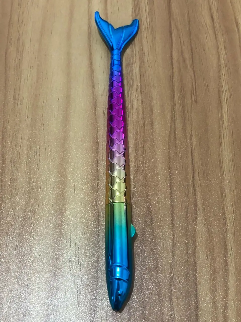 Caneta formato Sereia azul