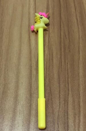 Caneta ponta Unicórnio amarelo