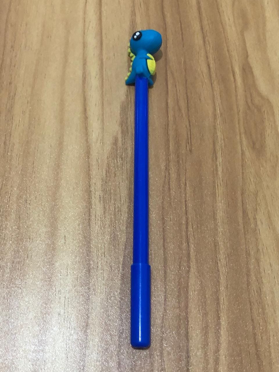 Caneta ponta Dinossauro Azul