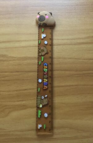 régua capivara marrom translúcido