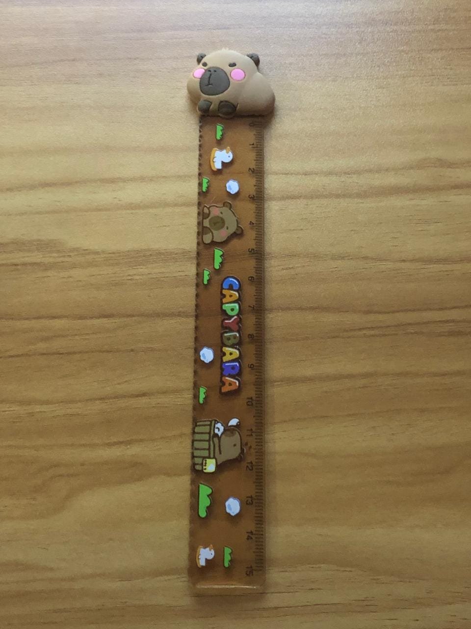 régua capivara marrom translúcido