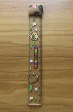 Régua 15cm translúcido cabeça capivara