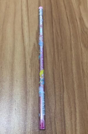 Lápis Hb Rosa com borracha e estampa fundo do mar