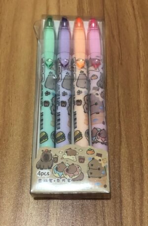 MARCA TEXTO CAPIVARA VERDE/ROXO/LARANJA/ROSA