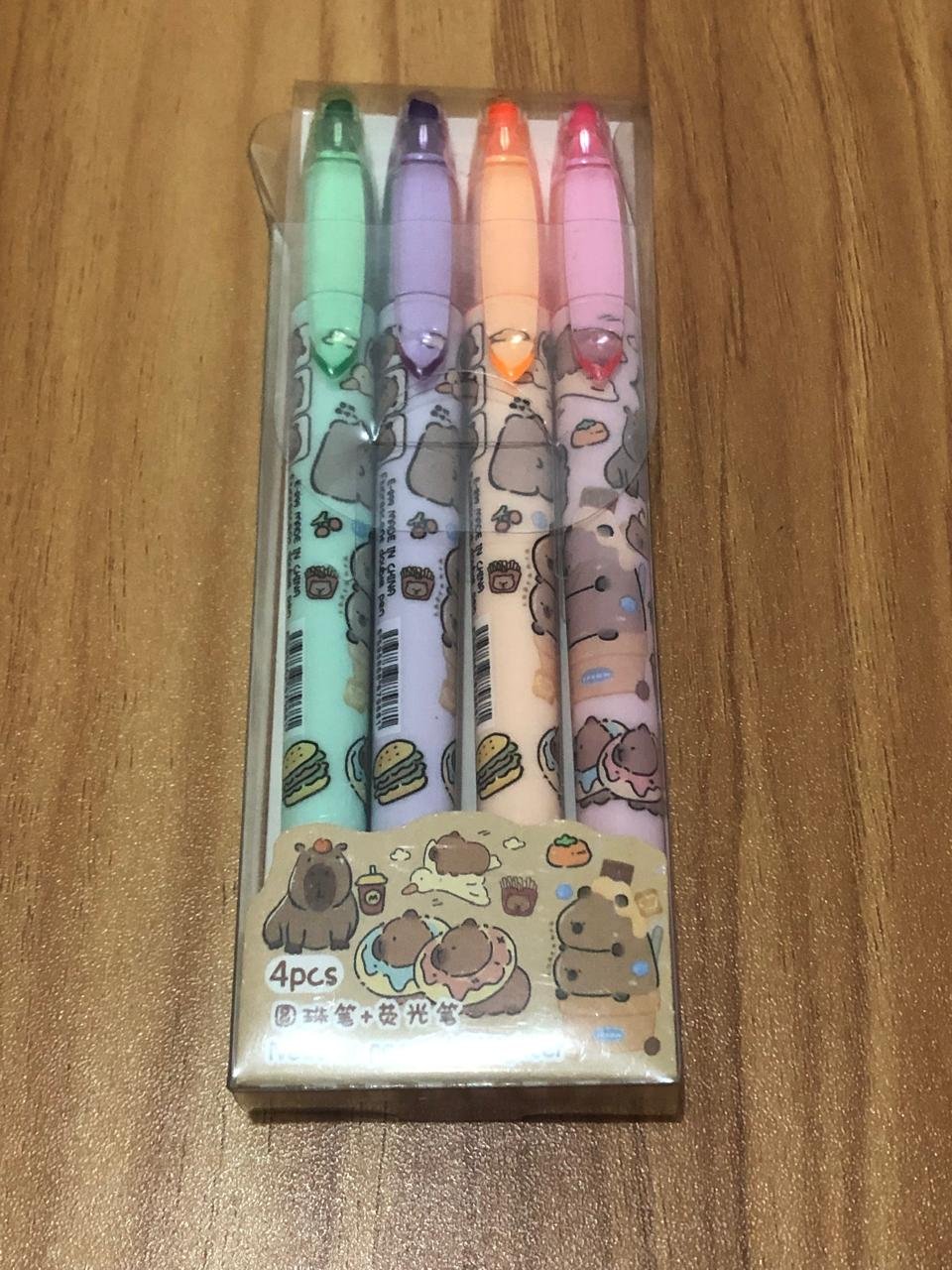 MARCA TEXTO CAPIVARA VERDE/ROXO/LARANJA/ROSA