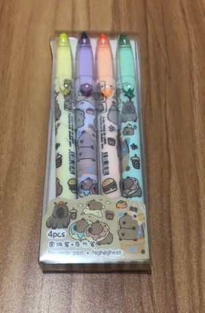 MARCA TEXTO CAPIVARA AMARELO/ROXO/LARANJA/VERDE