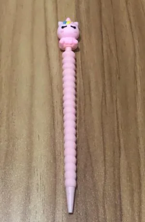 Lapiseira Unicórnio com dobrinhas Rosa
