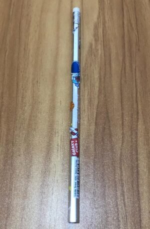 Lápis astronauta prateado com detalhes azul nº2 com borracha