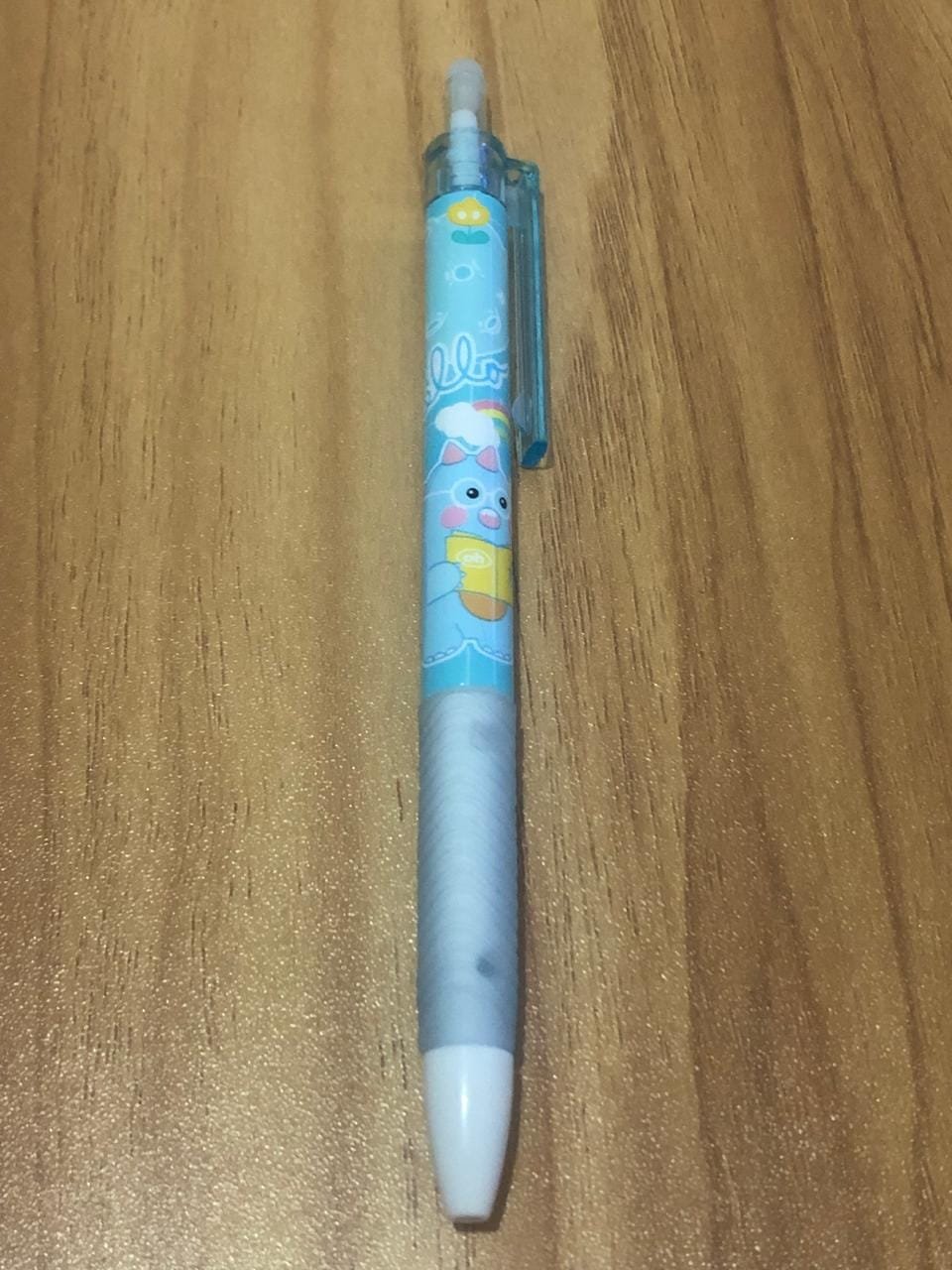 CANETA ESTAMPA DINOSSAURO AZUL CLARO