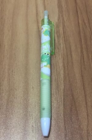 Caneta estampa dinossauro verde claro